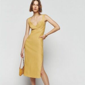 NWT Reformation Allira Linen Dress Women’s Size 6